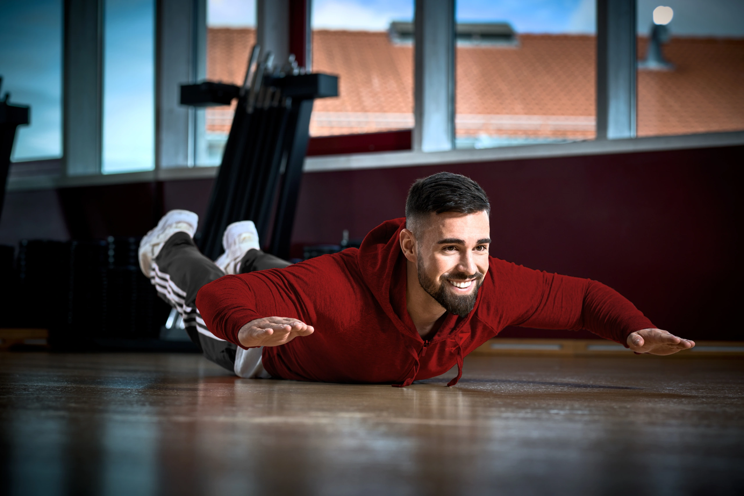 Hollow Hold Übung im Fit4Friends Studio